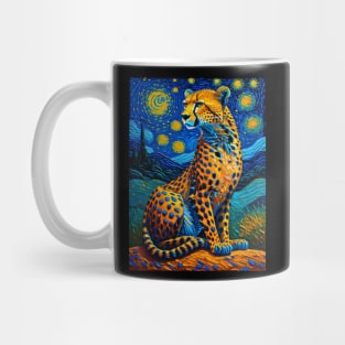 Cheetah in starry night Mug